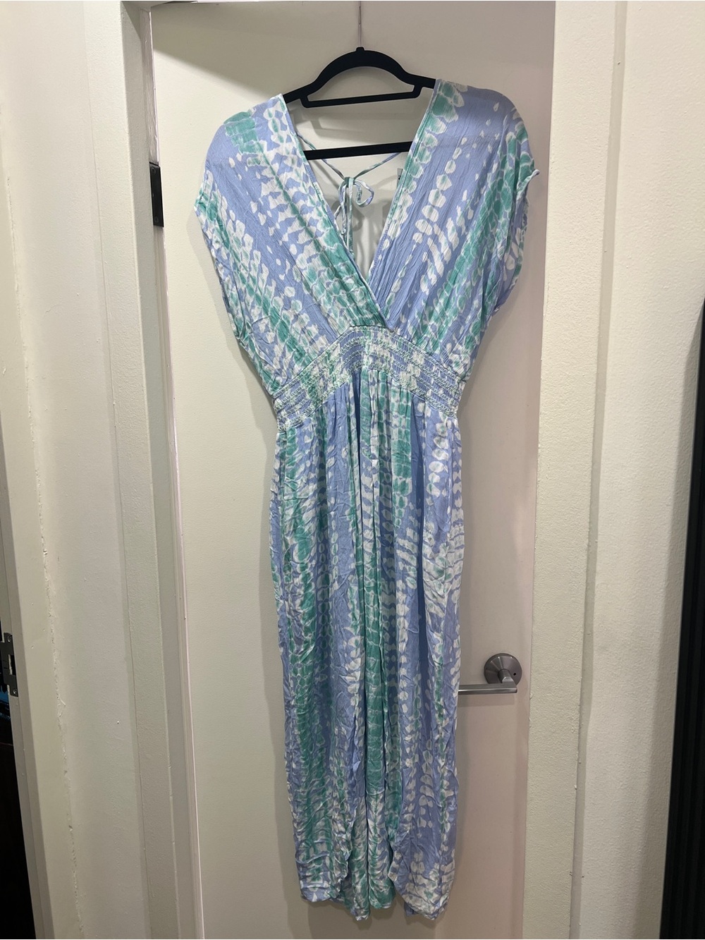 blue island NWT Maxi Dress with Tassles and Slits size Large